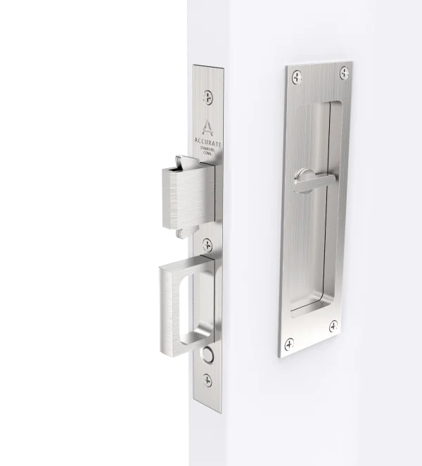 Accurate - Pocket Door Locks - 2002CPDL Functions Edge Pull (Lock Body Only)