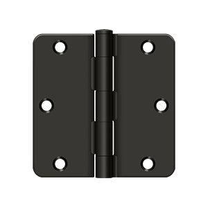 Deltana - Steel Hinges - 3-1/2" x 3-1/2" Residential Door Hinge 1/4" Radius Corner (Pairs)