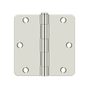 Deltana - Steel Hinges - 3-1/2" x 3-1/2" Residential Door Hinge 1/4" Radius Corner (Pairs)
