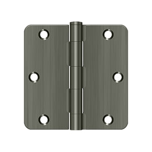 Deltana - Steel Hinges - 3-1/2" x 3-1/2" Residential Door Hinge 1/4" Radius Corner (Pairs)