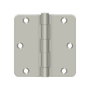 Deltana - Steel Hinges - 3-1/2" x 3-1/2" Residential Door Hinge 1/4" Radius Corner (Pairs)