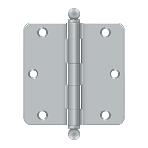 Deltana S35R4-BT, 3-1/2" x 3-1/2" - 1/4" Radius RC / Residential / Ball Tips Steel Hinges (Sold as Pair)