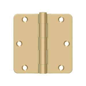 Deltana - Steel Hinges - 3-1/2" x 3-1/2" Residential Door Hinge 1/4" Radius Corner (Pairs)