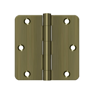 Deltana - Steel Hinges - 3-1/2" x 3-1/2" Residential Door Hinge 1/4" Radius Corner (Pairs)