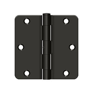 Deltana - Steel Hinges - 3-1/2" x 3-1/2" NRP Residential Door Hinge 1/4" Radius Corner (Pairs)