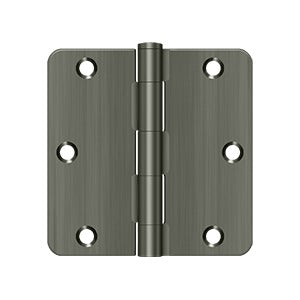 Deltana - Steel Hinges - 3-1/2" x 3-1/2" NRP Residential Door Hinge 1/4" Radius Corner (Pairs)