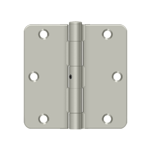 Deltana - Steel Hinges - 3-1/2" x 3-1/2" NRP Residential Door Hinge 1/4" Radius Corner (Pairs)