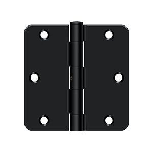 Deltana S35R4N, 3-1/2" x 3-1/2" - 1/4" Radius Non-Removable Pin Steel Hinges (Sold as Pair)