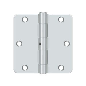 Deltana S35R4N, 3-1/2" x 3-1/2" - 1/4" Radius Non-Removable Pin Steel Hinges (Sold as Pair)