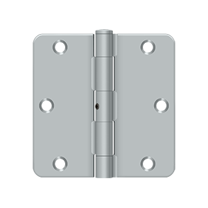 Deltana S35R4N, 3-1/2" x 3-1/2" - 1/4" Radius Non-Removable Pin Steel Hinges (Sold as Pair)