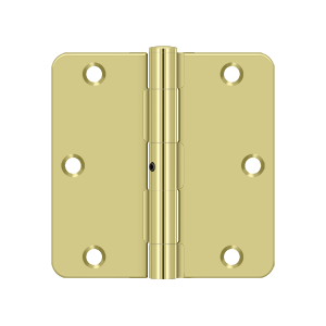 Deltana S35R4N, 3-1/2" x 3-1/2" - 1/4" Radius Non-Removable Pin Steel Hinges (Sold as Pair)