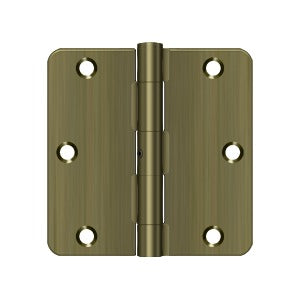 Deltana - Steel Hinges - 3-1/2" x 3-1/2" NRP Residential Door Hinge 1/4" Radius Corner (Pairs)