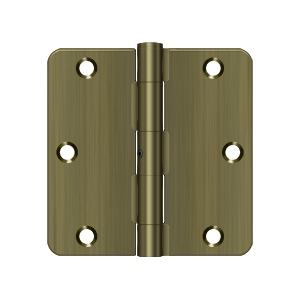 Deltana S35R4N, 3-1/2" x 3-1/2" - 1/4" Radius Non-Removable Pin Steel Hinges (Sold as Pair)