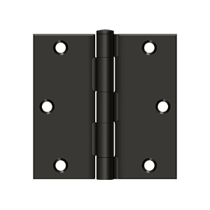 Deltana S35-R, S35HD, S35R4HD, 3-1/2" x 3-1/2" Steel Hinges (Sold as Pair)