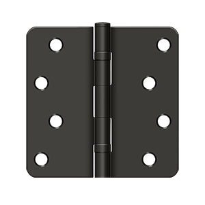 Deltana - Steel Hinges - 4" x 4" Residential Ball Bearing Door Hinge 1/4" Radius Corner (Pairs)