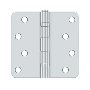 Deltana - Steel Hinges - 4" x 4" Residential Ball Bearing Door Hinge 1/4" Radius Corner (Pairs)