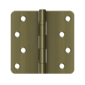 Deltana - Steel Hinges - 4" x 4" Residential Ball Bearing Door Hinge 1/4" Radius Corner (Pairs)