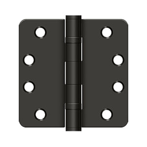 Deltana - Steel Hinges - 4" x 4" Heavy Duty Ball Bearing Door Hinge 1/4" Radius Corner (Pairs)