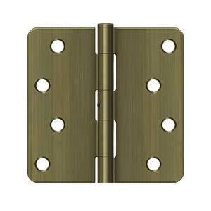 Deltana - Steel Hinges - 4" x 4" NRP Residential Door Hinge 1/4" Radius Corner (Pairs)