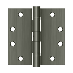 Deltana - Steel Hinges - 4-1/2" x 4-1/2" NRP Heavy Duty Ball Bearing Door Hinge Square Corner (Pairs)