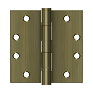 Deltana - Steel Hinges - 4-1/2" x 4-1/2" NRP Heavy Duty Ball Bearing Door Hinge Square Corner (Pairs)