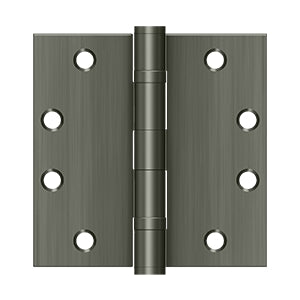 Deltana - Steel Hinges - 4-1/2" x 4-1/2" Heavy Duty Ball Bearing Door Hinge Square Corner (Pairs)