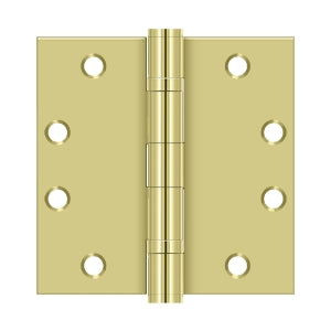 Deltana - Steel Hinges - 4-1/2" x 4-1/2" Heavy Duty Ball Bearing Door Hinge Square Corner (Pairs)