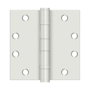 Deltana - Steel Hinges - 4-1/2" x 4-1/2" Heavy Duty Ball Bearing Door Hinge Square Corner (Pairs)