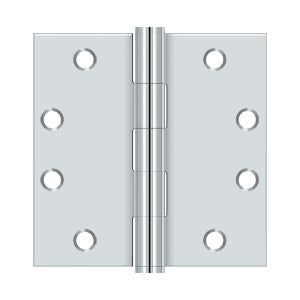 Deltana - Steel Hinges - 4-1/2" x 4-1/2" Heavy Duty Door Hinge Square Corner (Pairs)