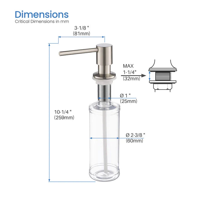 Casa Fixtures - Kitchen Accessories - Kitchen Soap Dispenser (SD-1)