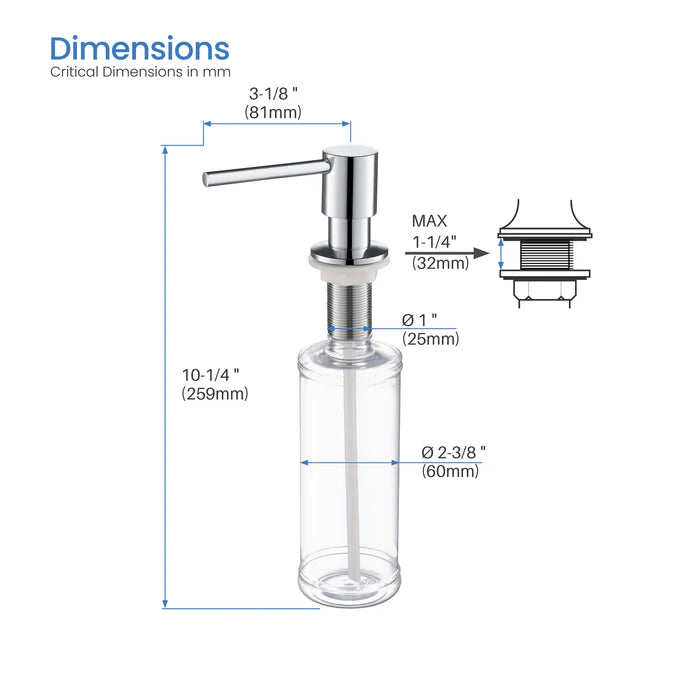 Casa Fixtures - Kitchen Accessories - Kitchen Soap Dispenser (SD-1)