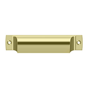 Deltana SHP40, Rectangular Shell Pull 4" Solid Brass