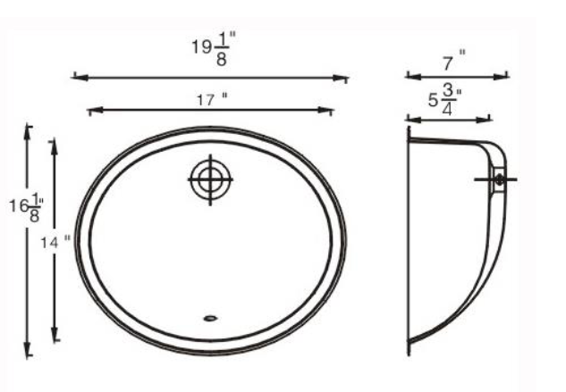 Lenova Sinks - Undermount - SS-B2 Stainless Steel Bathroom Sink - 19-3/8"