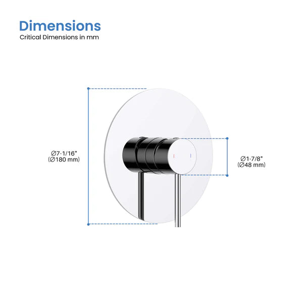 Casa Fixtures - Valve Trim Plate - Halo Single Function Rough-in Valve Trim Plate (SVT1-1)