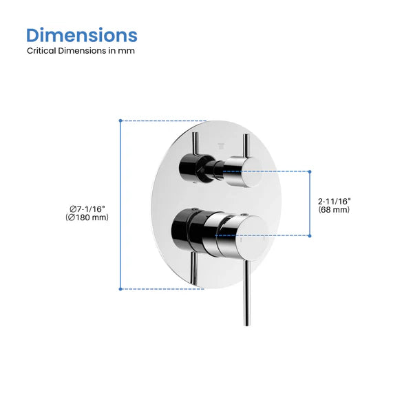 Casa Fixtures - Valve Trim Plate - Halo 2 Function Rough-in Valve Trim Plate (SVT1-2)