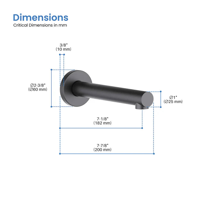 Casa Fixtures - Tub Spout - Halo Metal Tub Spout (TS100)