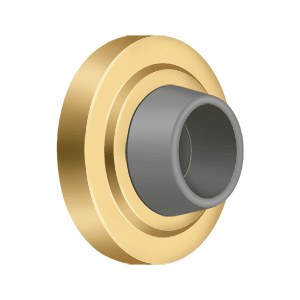 Deltana WB238, 2-3/8" Concave Flush Bumper / Solid Brass - APex Hardware NY 