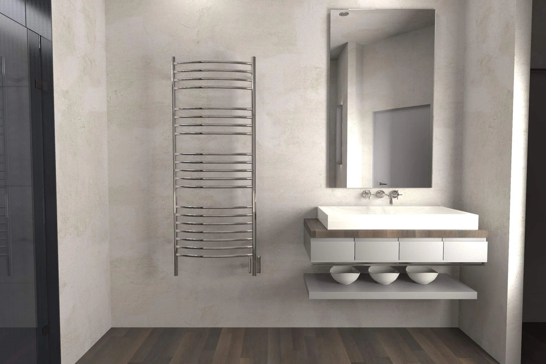 Amba - Jeeves Collection - Model D Curved Towel Warmer