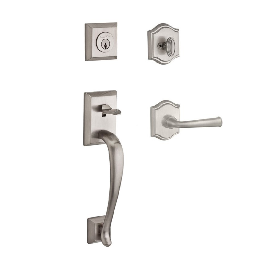 Baldwin - Reserve Collection - Tubular Entry Handlesets - Nappa Sectional Handleset w/ Federal Lever & Rose