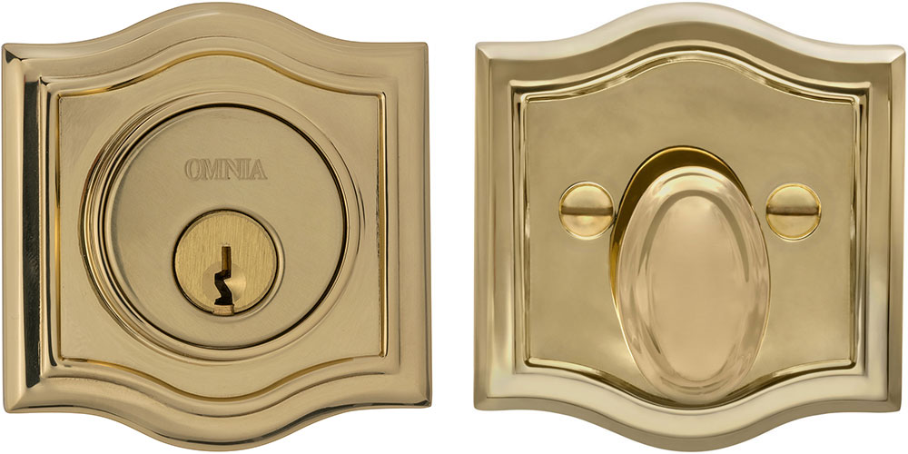 Omnia ARCHDB Solid Brass Auxiliary Deadbolt Kit