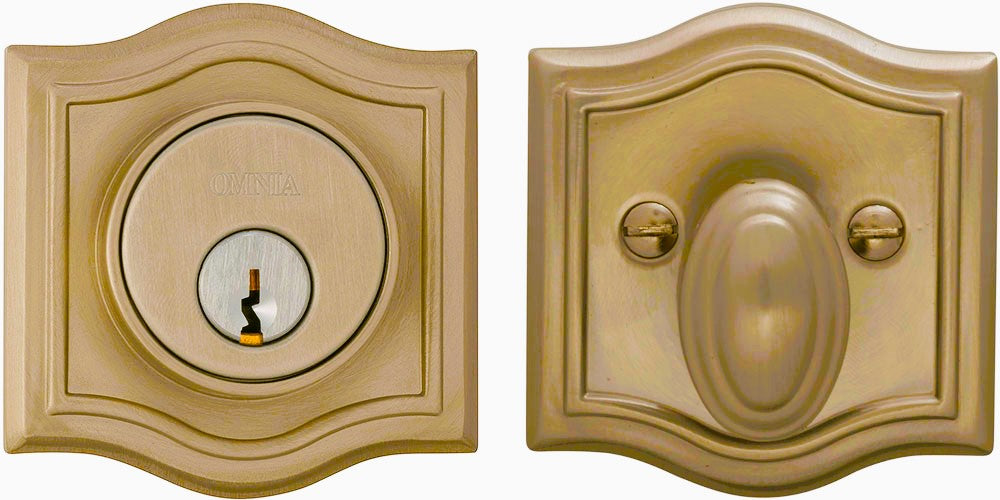 Omnia ARCHDB Solid Brass Auxiliary Deadbolt Kit