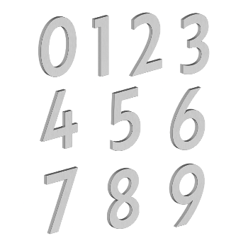 Deltana - Home Accessories - Modern B Series 4" House Numbers
