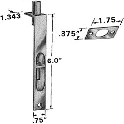 Baldwin - Estate Collection - General Hardware - 0626 6" Flush Bolt