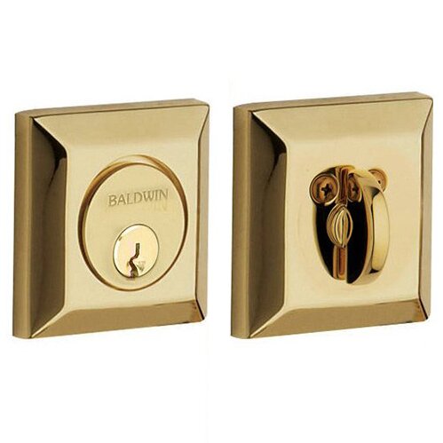 Baldwin - Estate Collection - Deadbolts - 8254 Squared Deadbolt (Single Cylinder - 2-1/8" Door Prep)