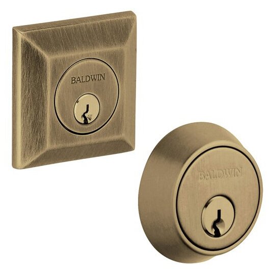 Baldwin - Estate Collection - Deadbolts - 8255 Squared Deadbolt (Double Cylinder - 2-1/8" Door Prep)