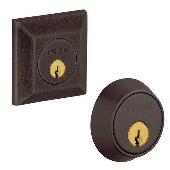 Baldwin - Estate Collection - Deadbolts - 8255 Squared Deadbolt (Double Cylinder - 2-1/8" Door Prep)