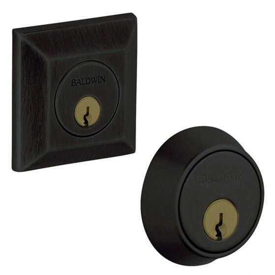 Baldwin - Estate Collection - Deadbolts - 8255 Squared Deadbolt (Double Cylinder - 2-1/8" Door Prep)