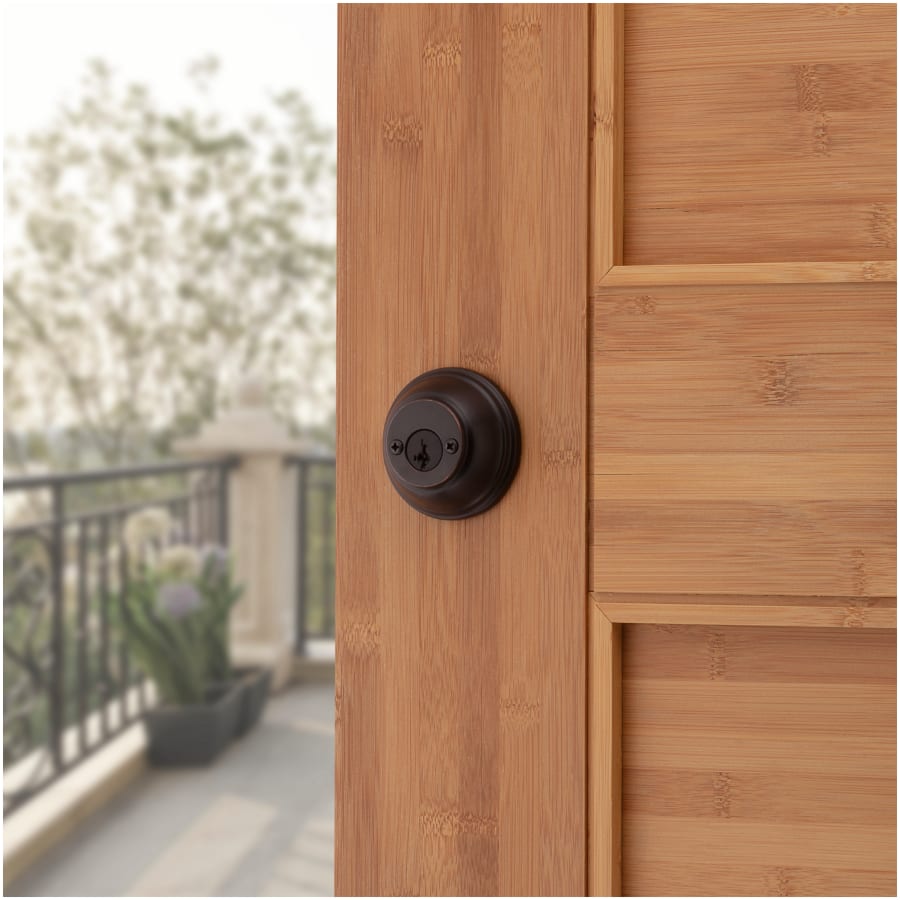 Baldwin - Prestige Collection - Deadbolts - Double Cylinder Round (RDB) Deadbolt In Venetian Bronze