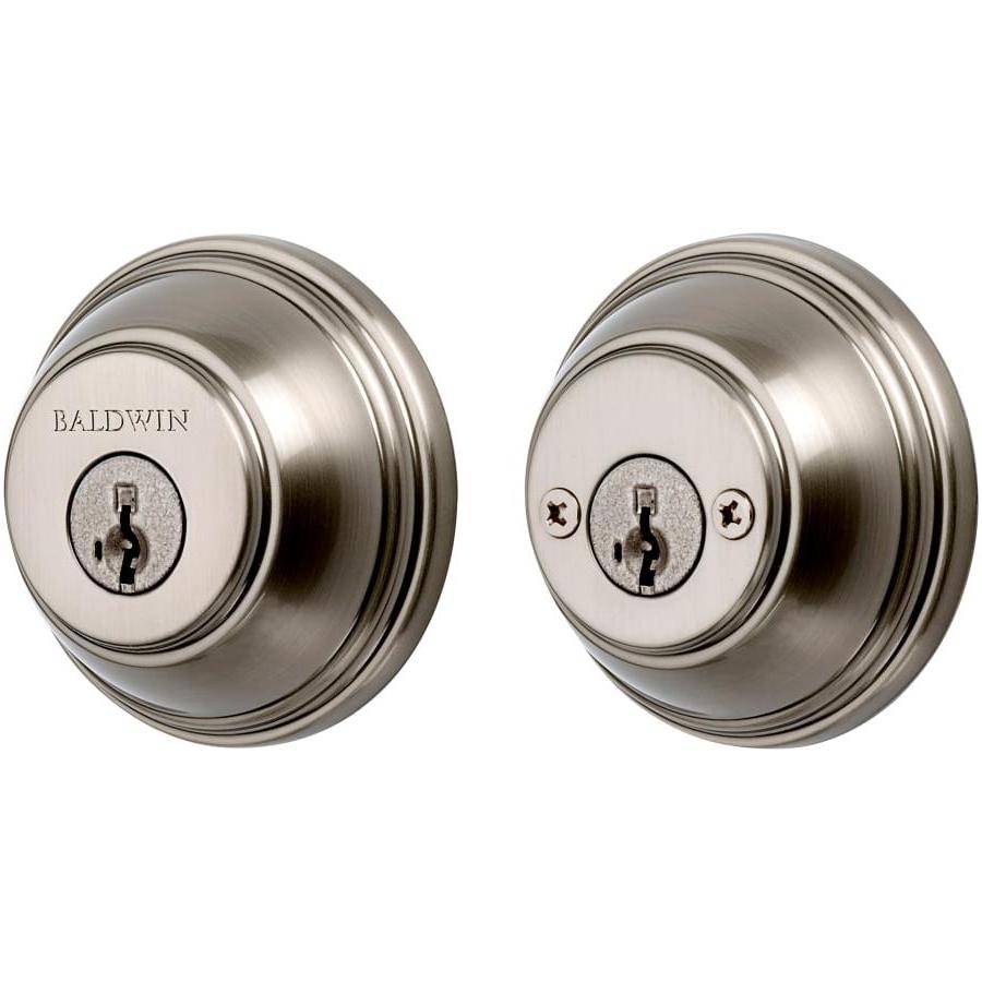 Baldwin - Prestige Collection - Deadbolts - Double Cylinder Round (RDB) Deadbolt In Satin Nickel