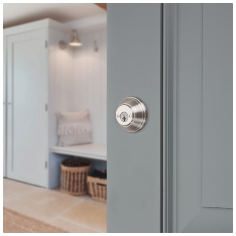 Baldwin - Prestige Collection - Deadbolts - Double Cylinder Round (RDB) Deadbolt In Satin Nickel